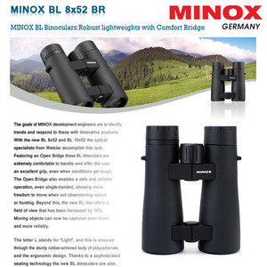 GOBUY MINOX 미녹스 쌍안경 BL 8x52 BR/BL 10x52 BR 인체 공학적 디자인 폴리카보네이트 바디 캠핑 등산